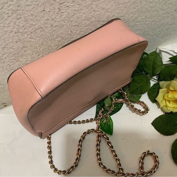 Tory Burch Robinson pink saffiano leather crossbody clutch bag - Picture 7 of 13